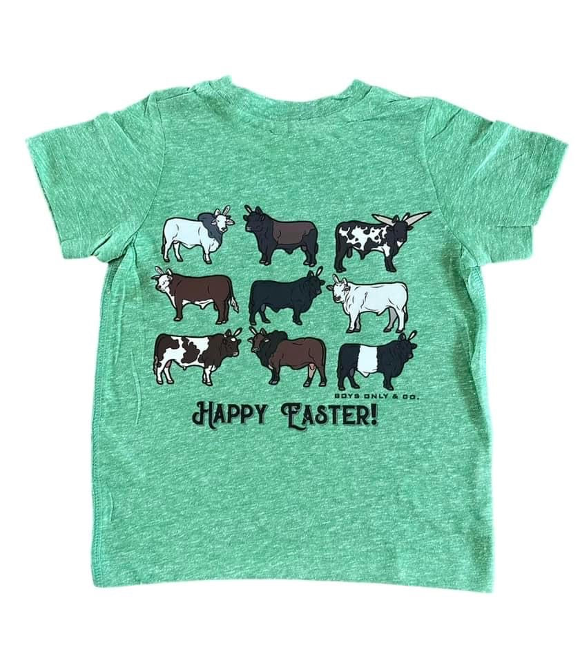 Easter Cows Short Sleeve