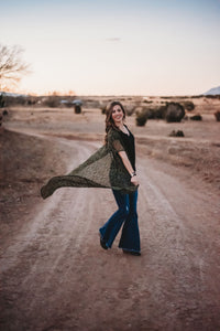 Olive Lace Duster