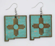 Load image into Gallery viewer, NM State with Zia Earrings
