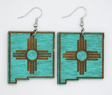 Load image into Gallery viewer, NM State with Zia Earrings
